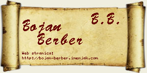 Bojan Berber vizit kartica